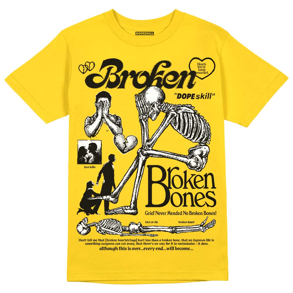 Yellow Ochre 6s superstreetwear Yellow T-shirt Broken Bones Graphic