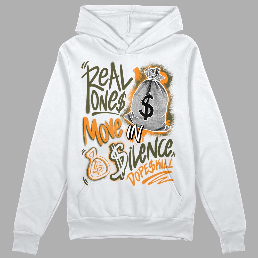 Olive 5s superstreetwear Hoodie Sweatshirt Real Ones Move In Silence Graphic