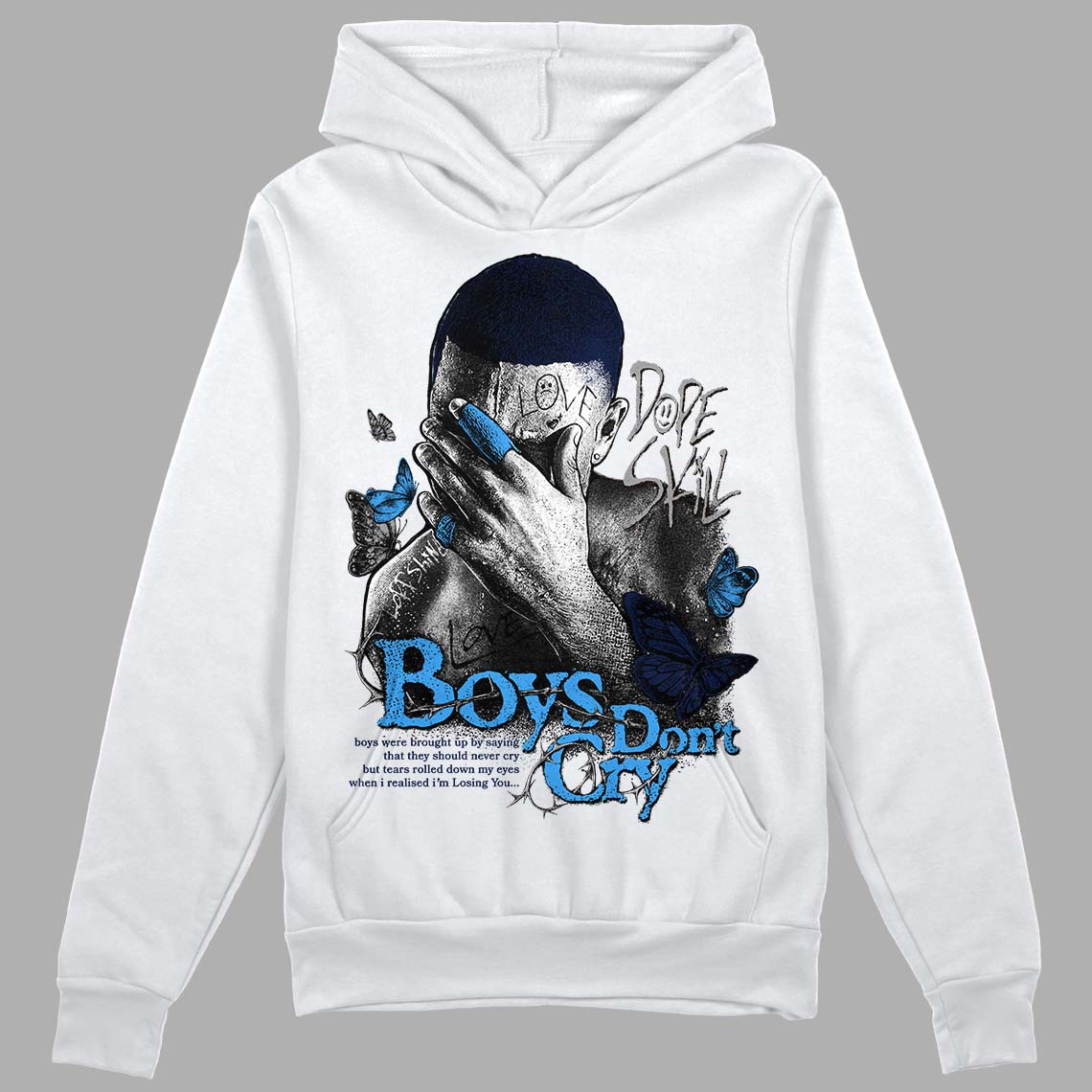 Midnight Navy 3s superstreetwear Hoodie Sweatshirt Boys Don't Cry Graphic