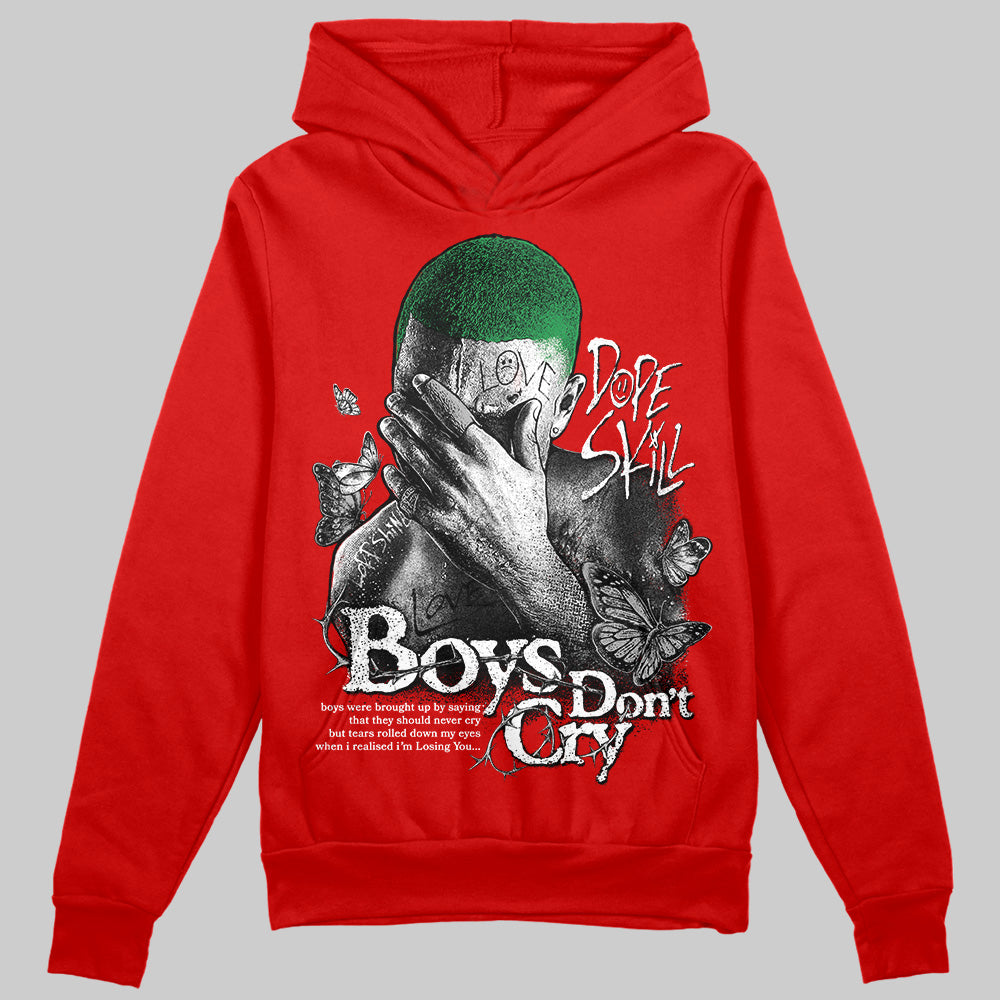 Bred Velvet 11s superstreetwear Red Hoodie Sweatshirt Boys Don't Cry Graphic