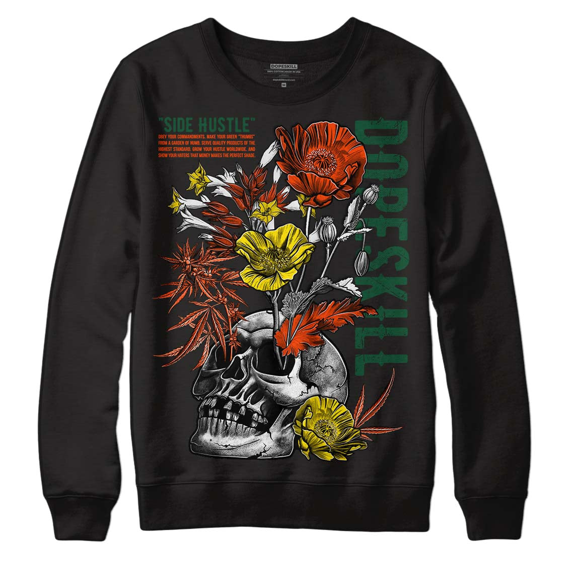 Dunk Low Team Dark Green Orange superstreetwear Sweatshirt Side Hustle Graphic