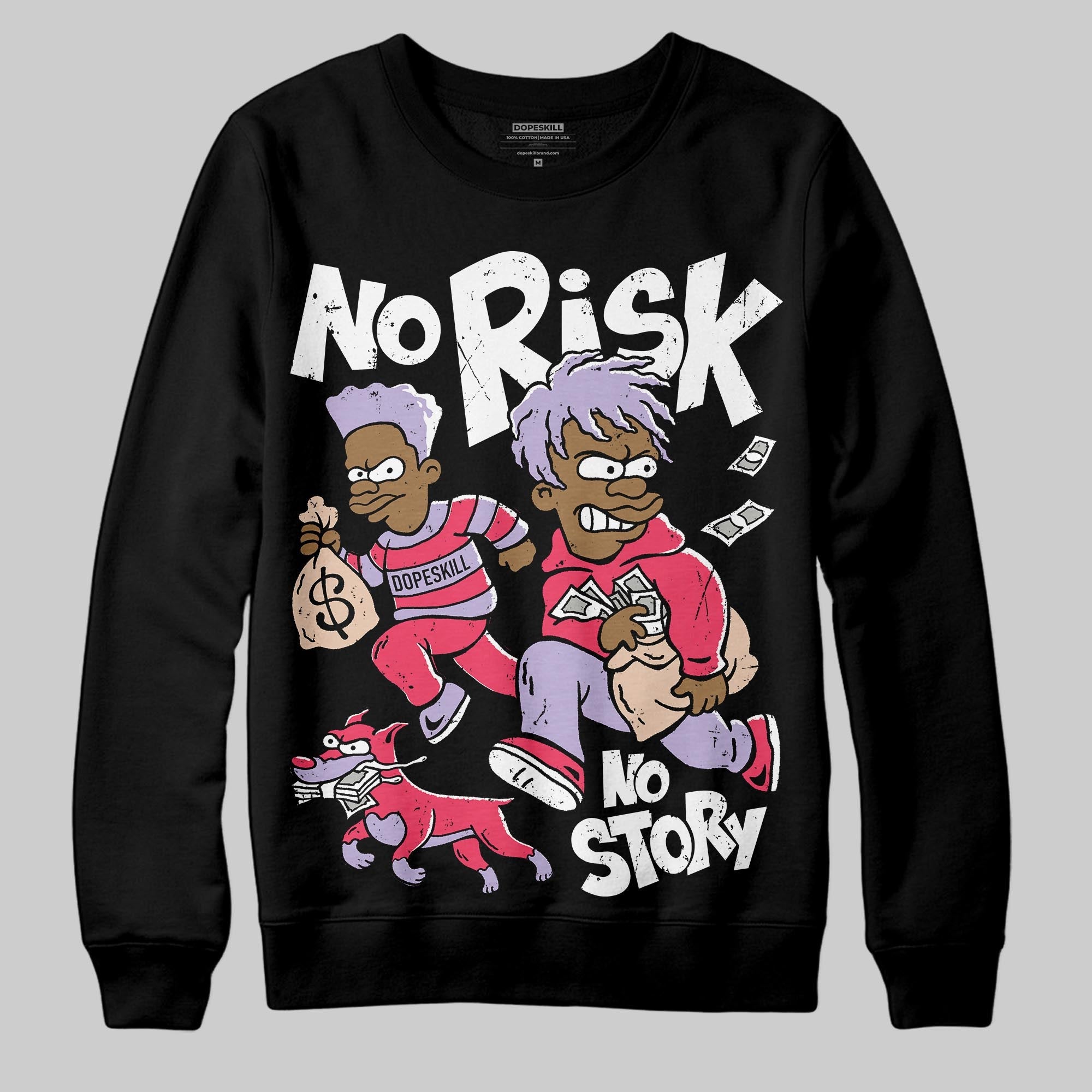 Peanut Butter Jelly 5s superstreetwear Sweatshirt No Risk No Story Graphic