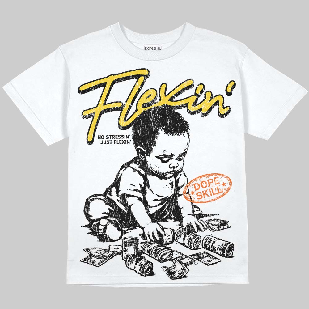 Black Tour Yellow AJ 4 Thunder superstreetwear Oversize Print T-Shirt Flexin' Graphic