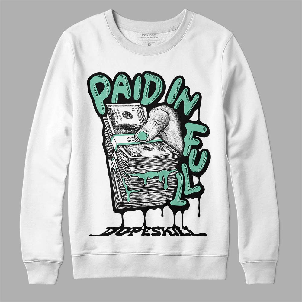 Green Glow 3s superstreetwear Sweatshirt Paid In Full Graphic