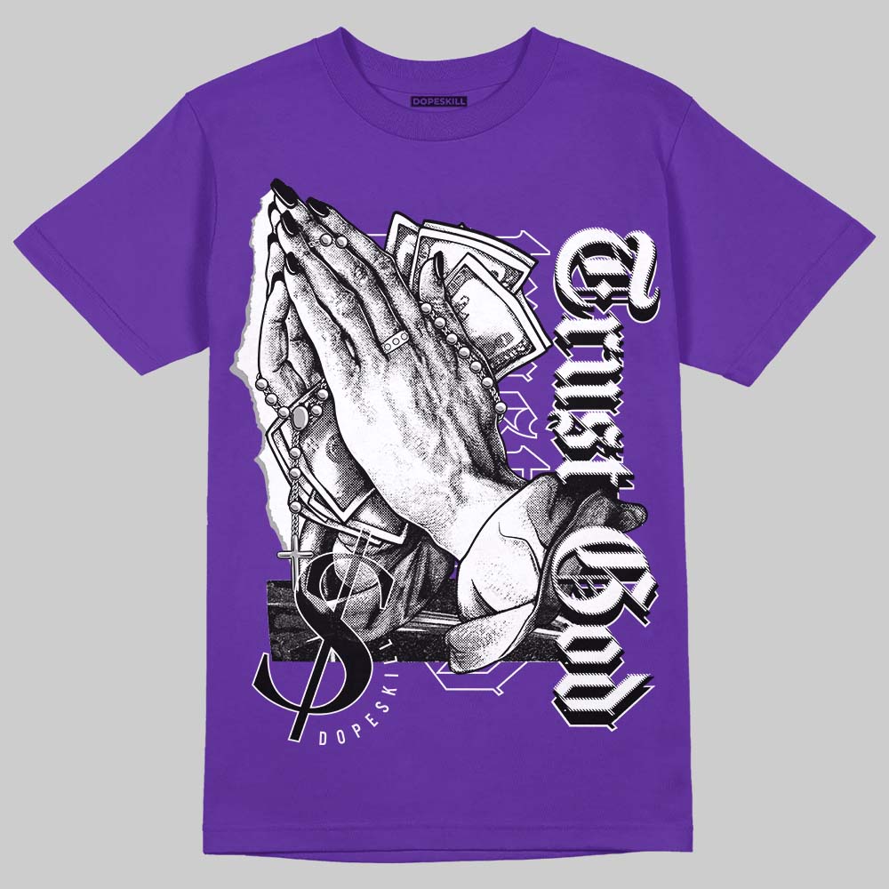 PURPLE Collection superstreetwear Purple T-shirt Trust God Graphic