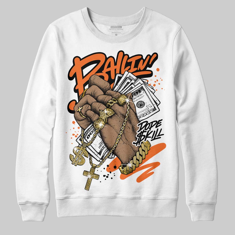 Orange Black White superstreetwear Sweatshirt Always Ballin' Graphic