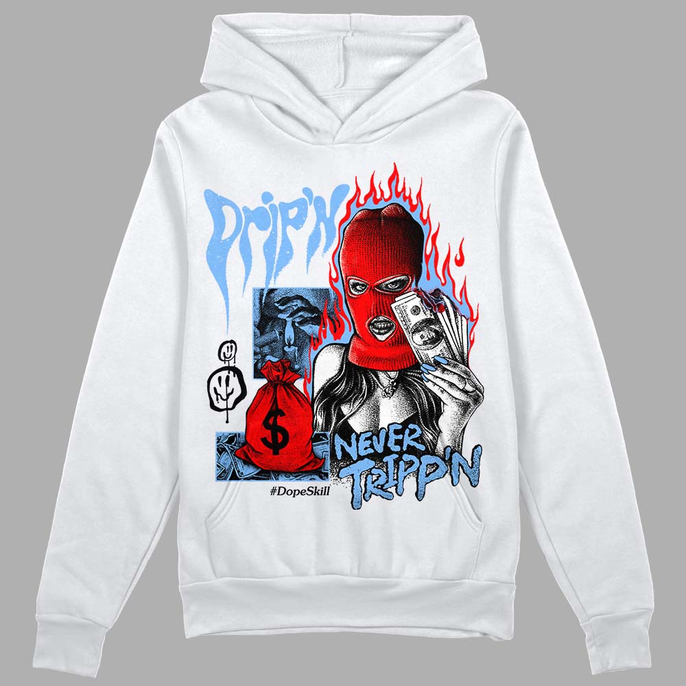 Powder Blue 9s superstreetwear Hoodie Sweatshirt Drip'n Never Tripp'n Graphic