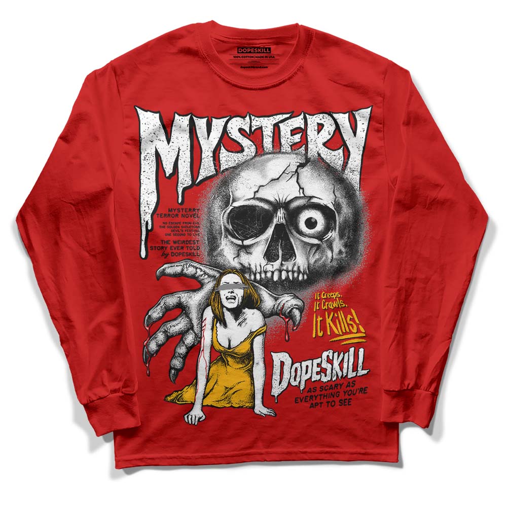 Red Collection superstreetwear Red Long Sleeve T-Shirt Mystery Ghostly Grasp Graphic