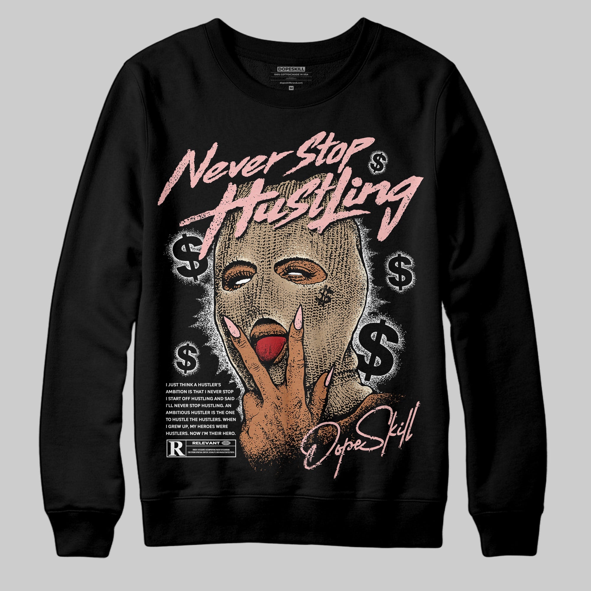 AIR FORCE 1 LINEN superstreetwear Sweatshirt Never Stop Hustling Graphic