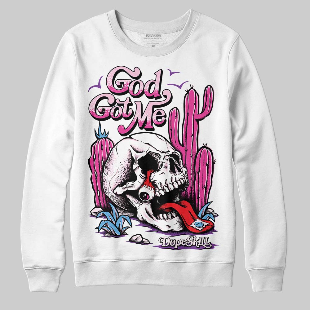 Pink Collection superstreetwear Sweatshirt God Got Me Graphic