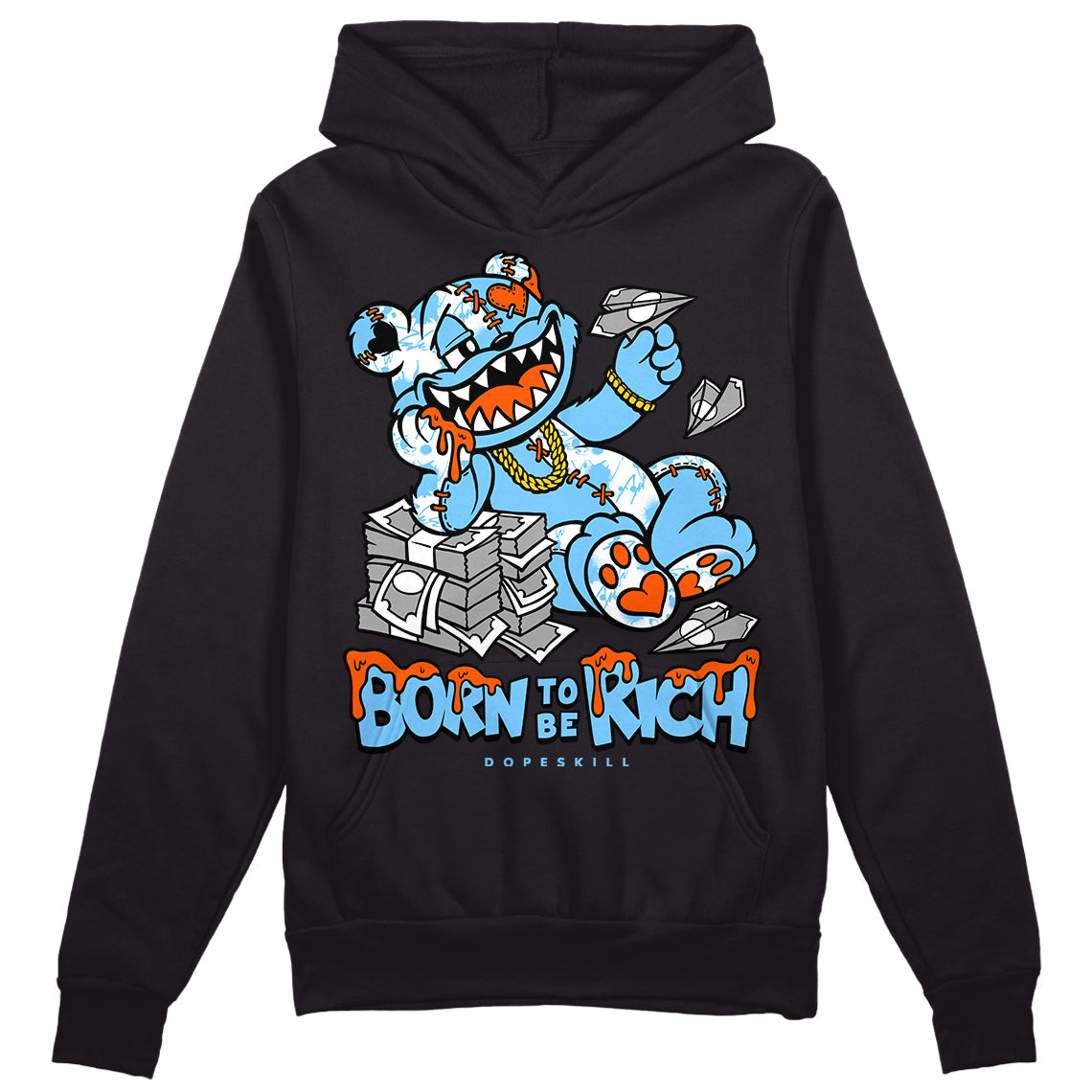 Dunk Futura University Blue superstreetwear Hoodie Sweatshirt Born To Be Rich Graphic