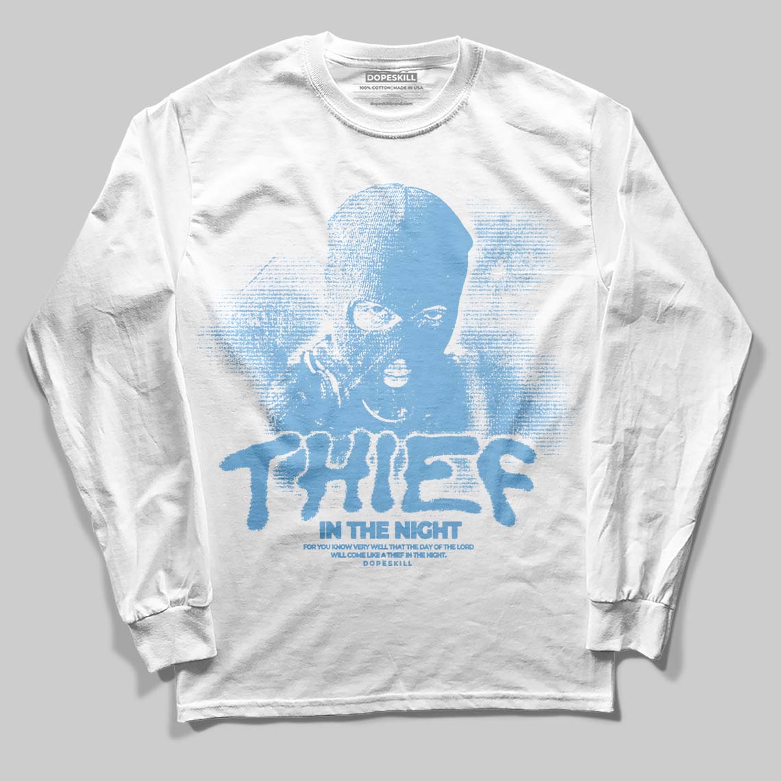 University Blue Collection superstreetwear Long Sleeve T-Shirt Thief In The Night Graphic