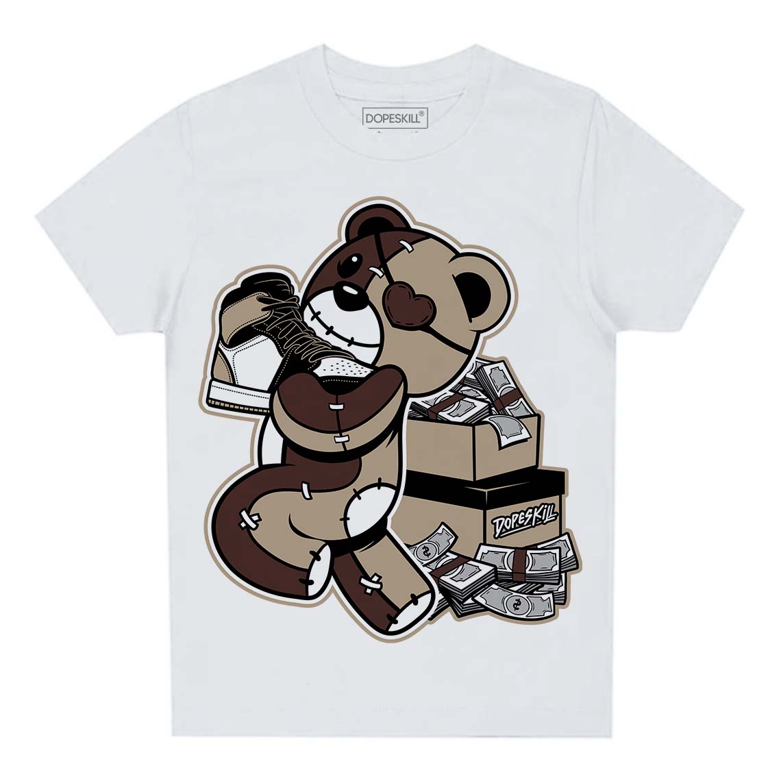 Latte 1s superstreetwear Toddler Kids T-shirt Bear Steals Sneaker Graphic