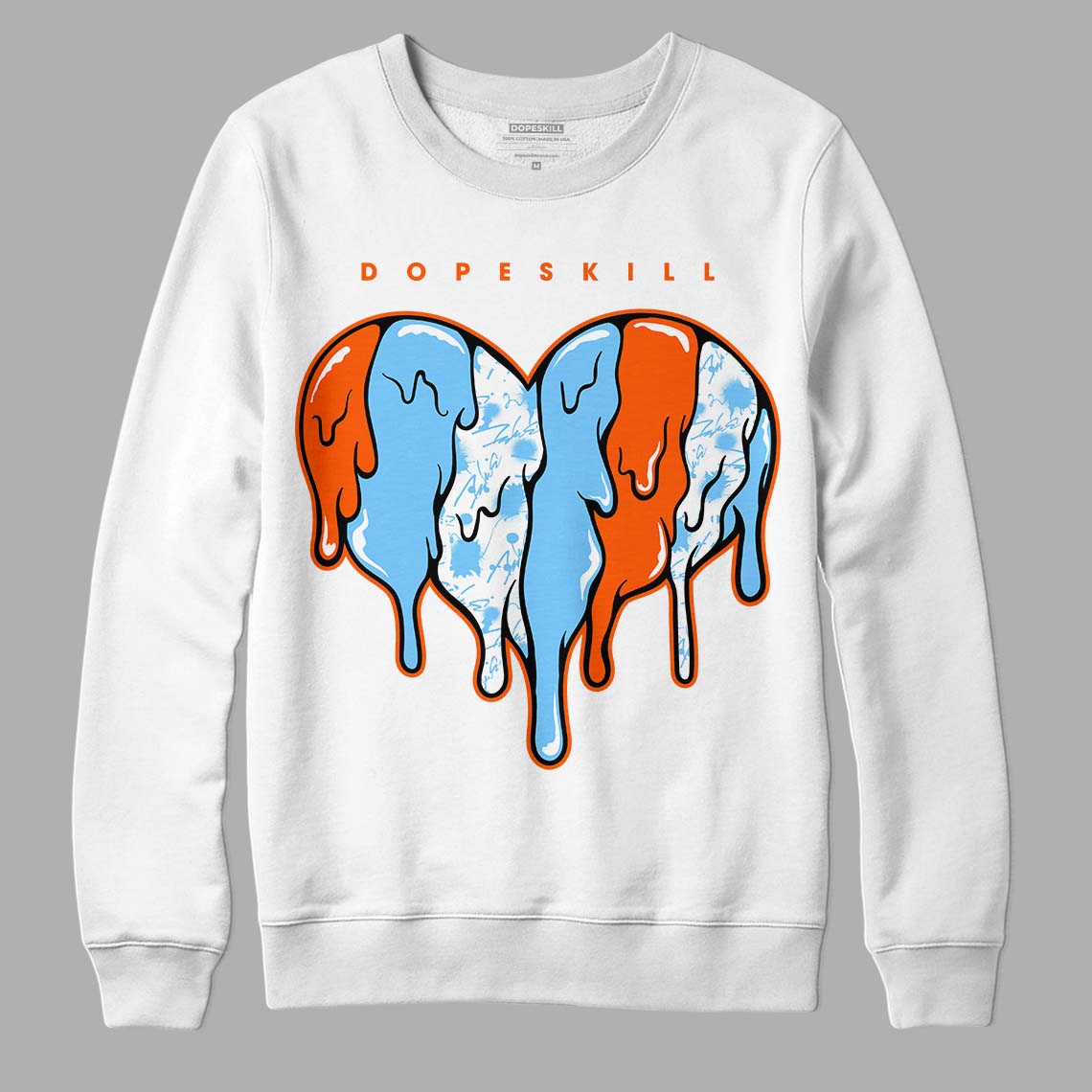 Dunk Low Futura University Blue superstreetwear Sweatshirt Slime Drip Heart Graphic