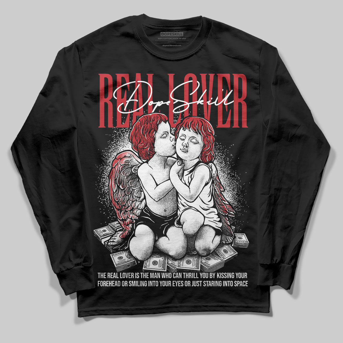 Bred 11s superstreetwear Long Sleeve T-Shirt Real Lover Graphic