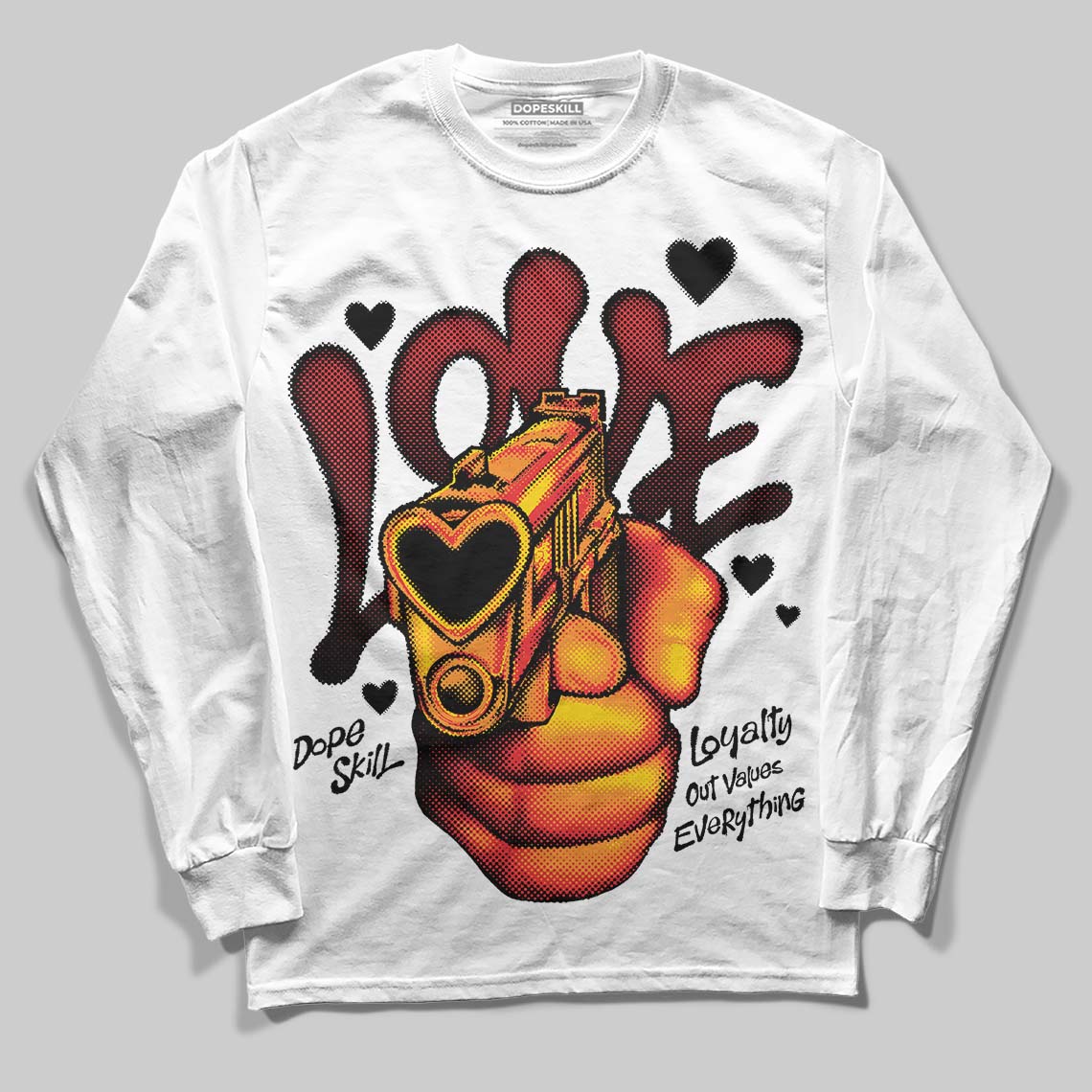 Black and White Collection superstreetwear Long Sleeve T-Shirt Love Shot Graphic