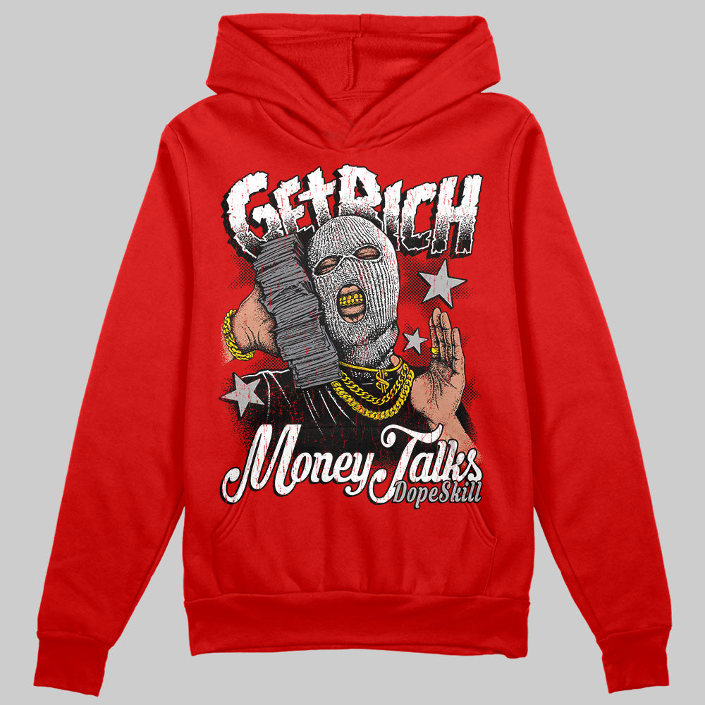 Bred Velvet 11s superstreetwear Red Hoodie Sweatshirt Get Rich Graphic