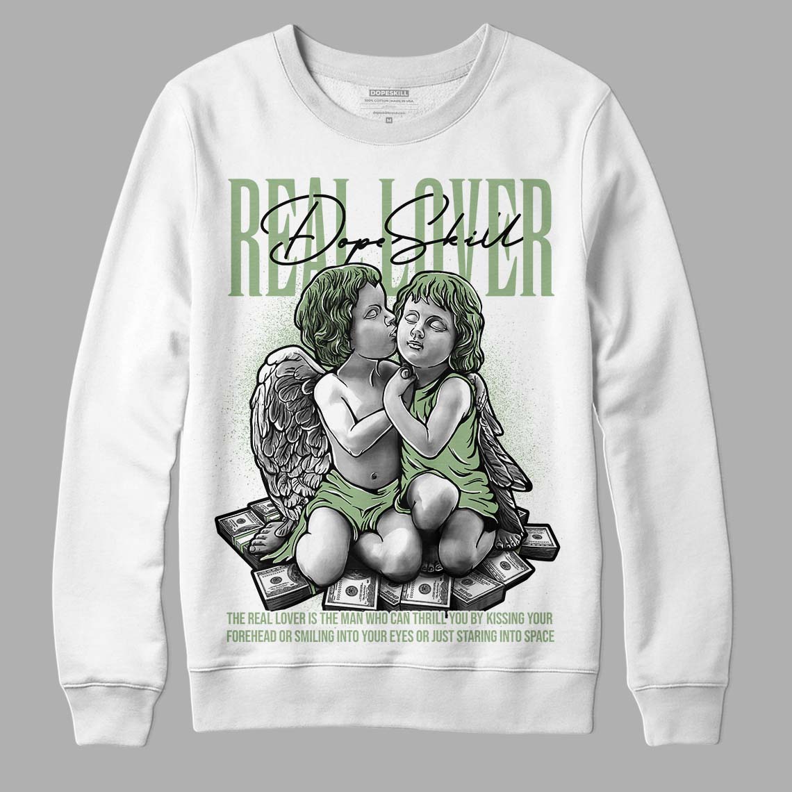 Seafoam 4s superstreetwear Sweatshirt Real Lover Graphic