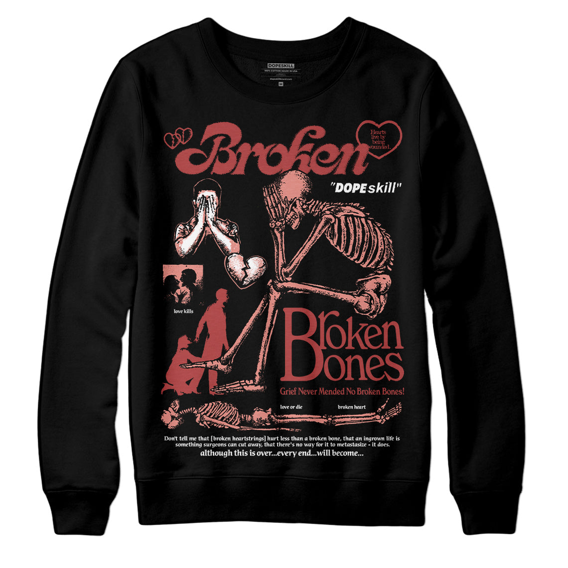 Dune Red 13s superstreetwear Sweatshirt Broken Bones Graphic