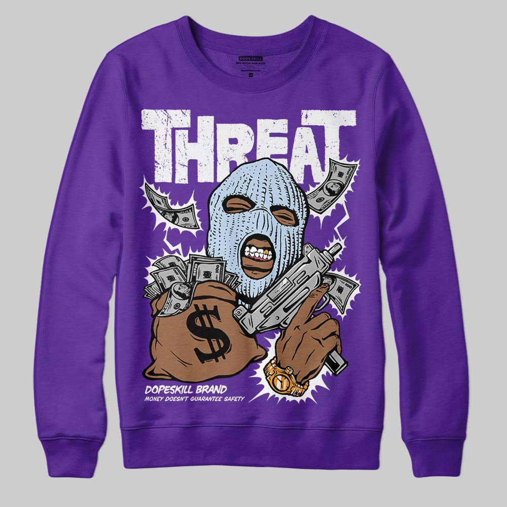 Grape 5s superstreetwear Sweatshirt Under Threat Graphic