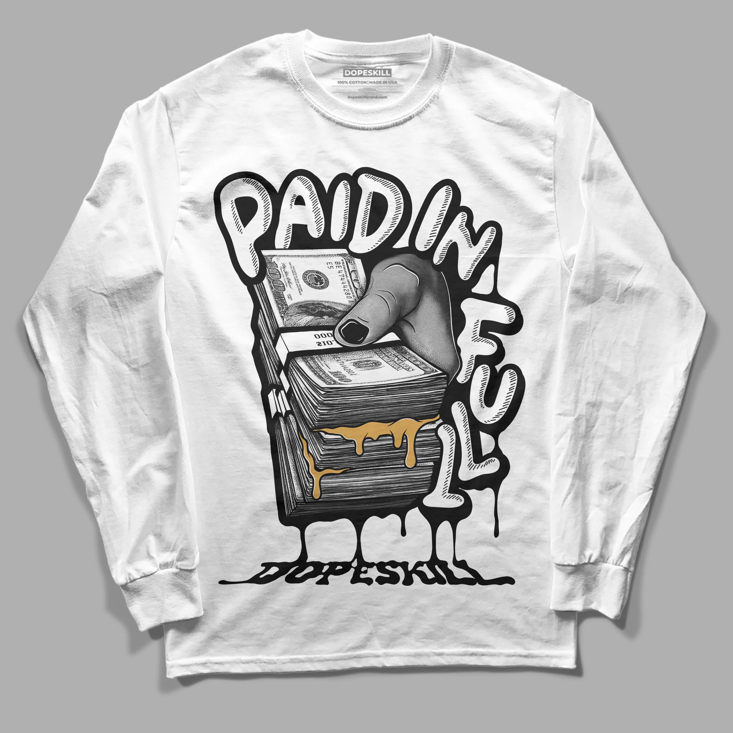 Gratitude 11s superstreetwear Long Sleeve T-Shirt Paid In Full Graphic