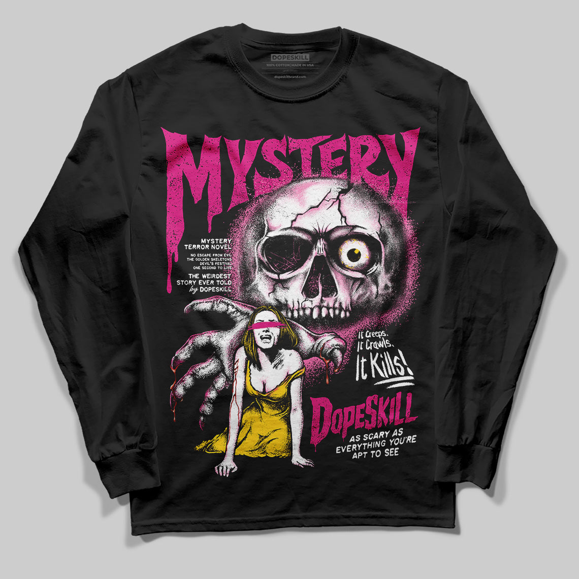 Rick RO Pink Leather Sneakers superstreetwear Long Sleeve T-Shirt Mystery Ghostly Grasp Graphic