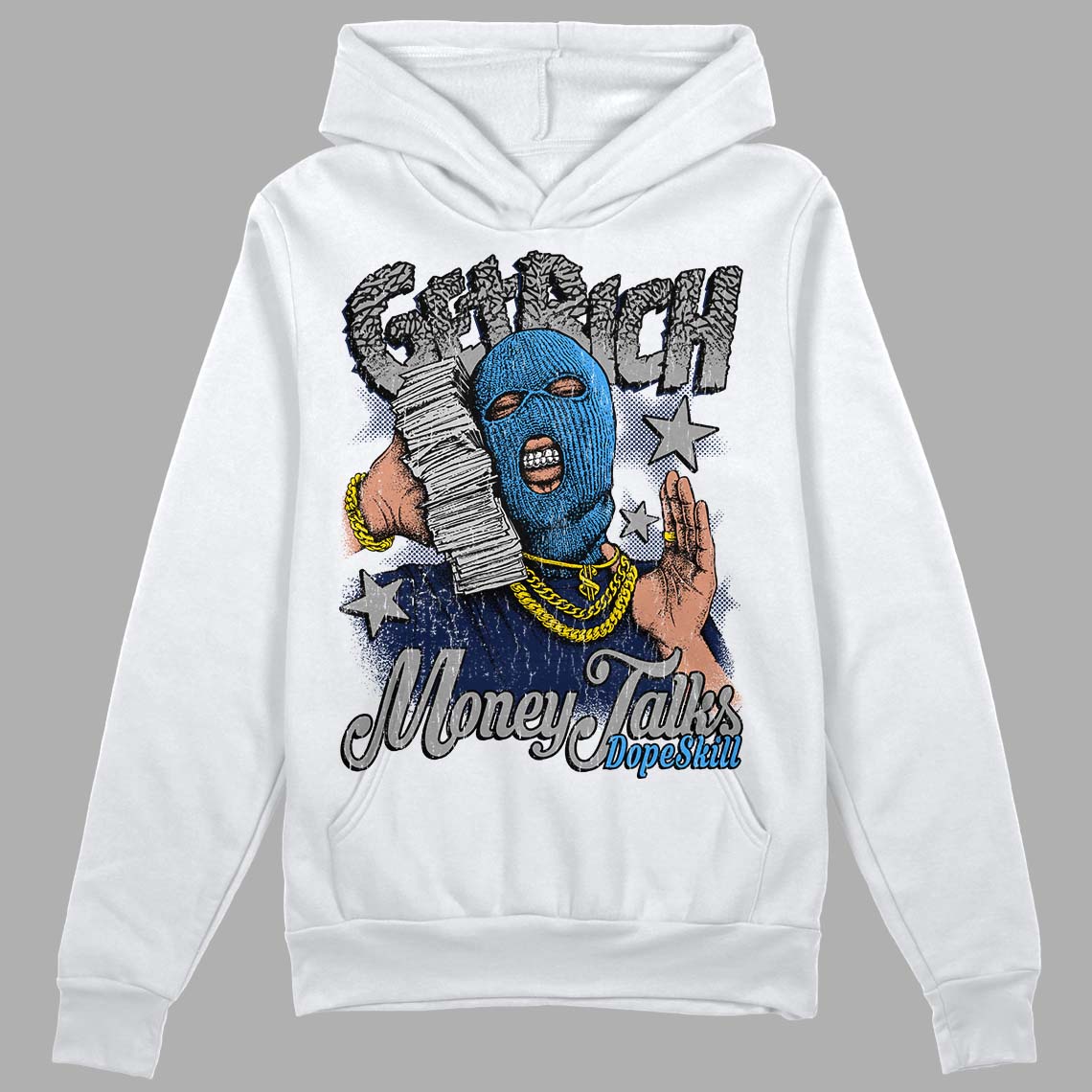 Midnight Navy 3s superstreetwear Hoodie Sweatshirt Get Rich Graphic