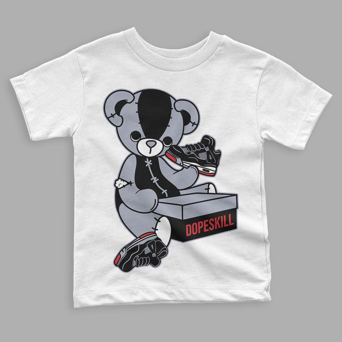 Bred Reimagined 4s superstreetwear Toddler Kids T-shirt Sneakerhead BEAR Graphic