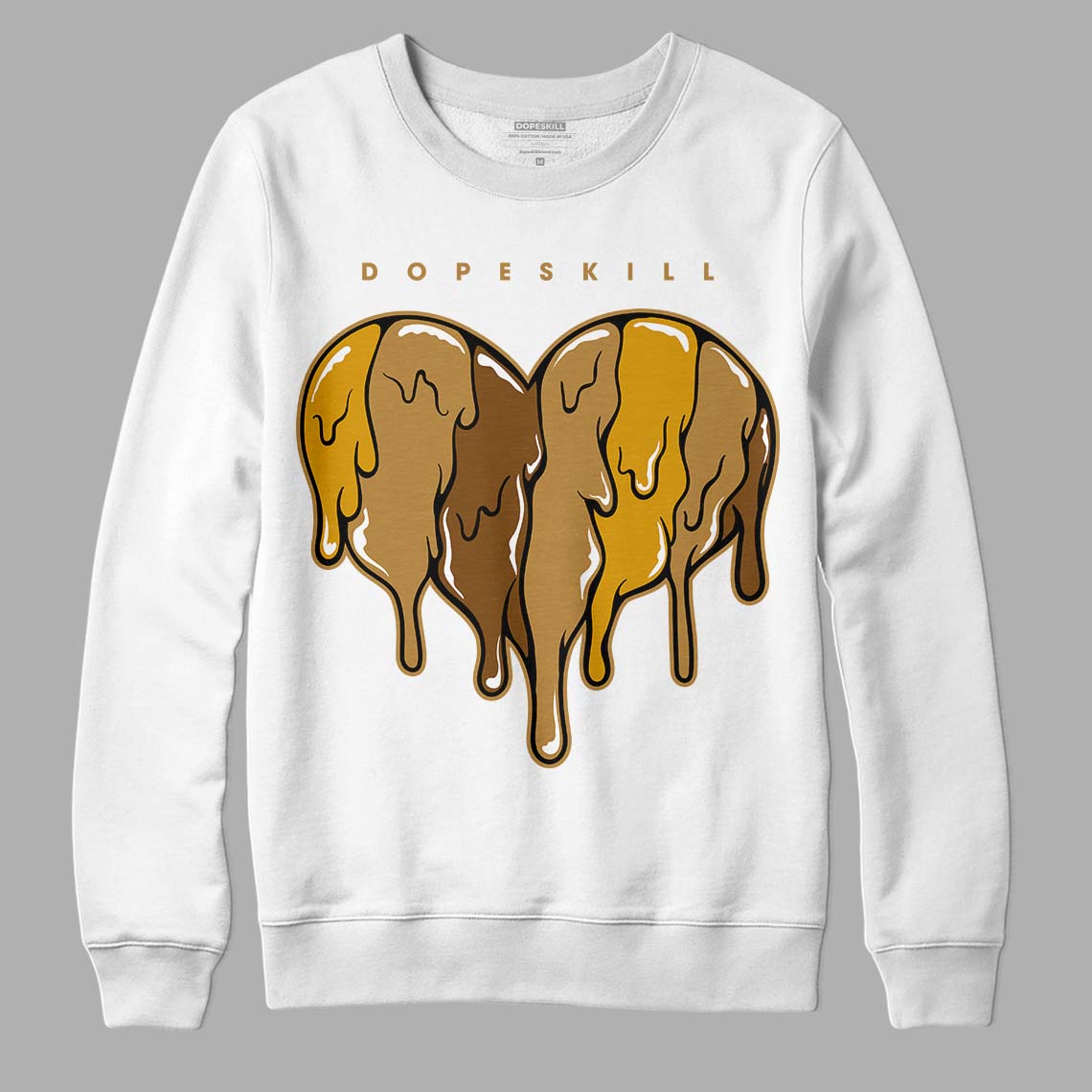 Wheat 13s superstreetwear Sweatshirt Slime Drip Heart Graphic