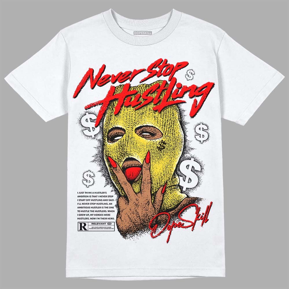 Black Tour Yellow AJ 4 Thunder superstreetwear Unisex T-Shirt Never Stop Hustling Graphic