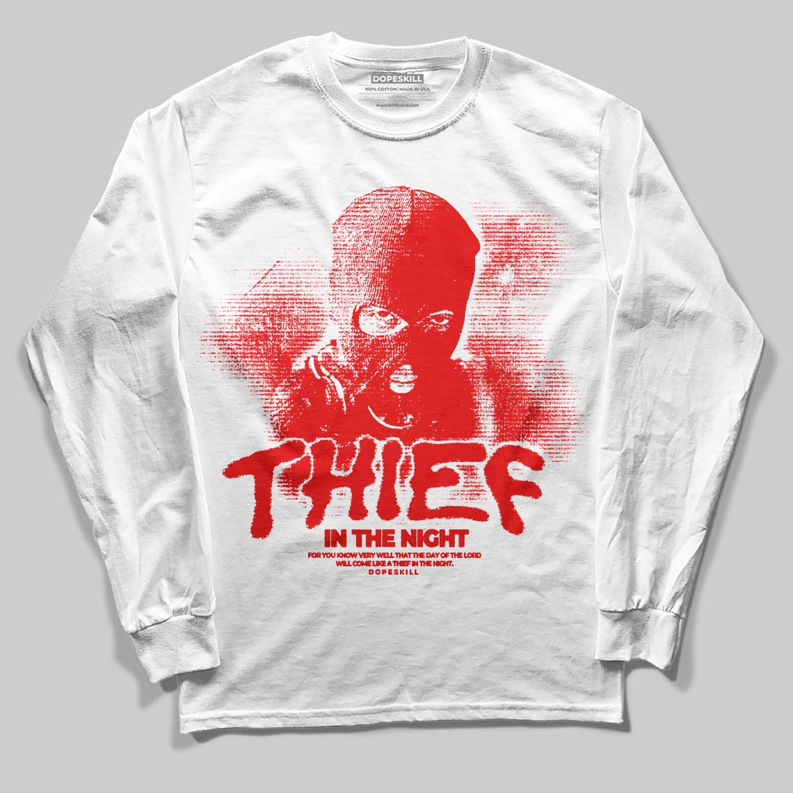 Cherry 11s superstreetwear Long Sleeve T-Shirt Thief In The Night Graphic