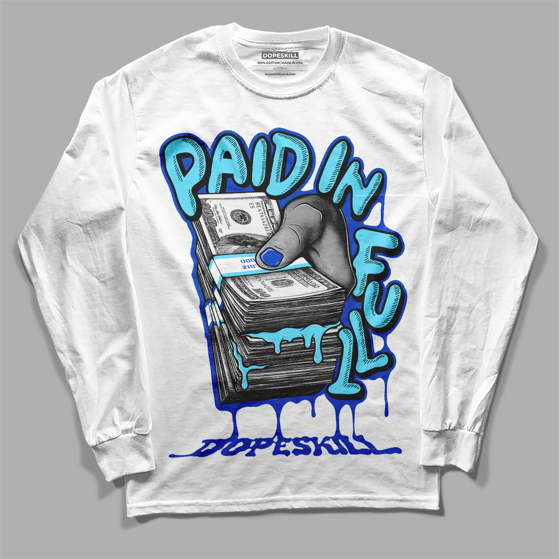 SB Dunk Argon superstreetwear Long Sleeve T-Shirt Paid In Full Graphic