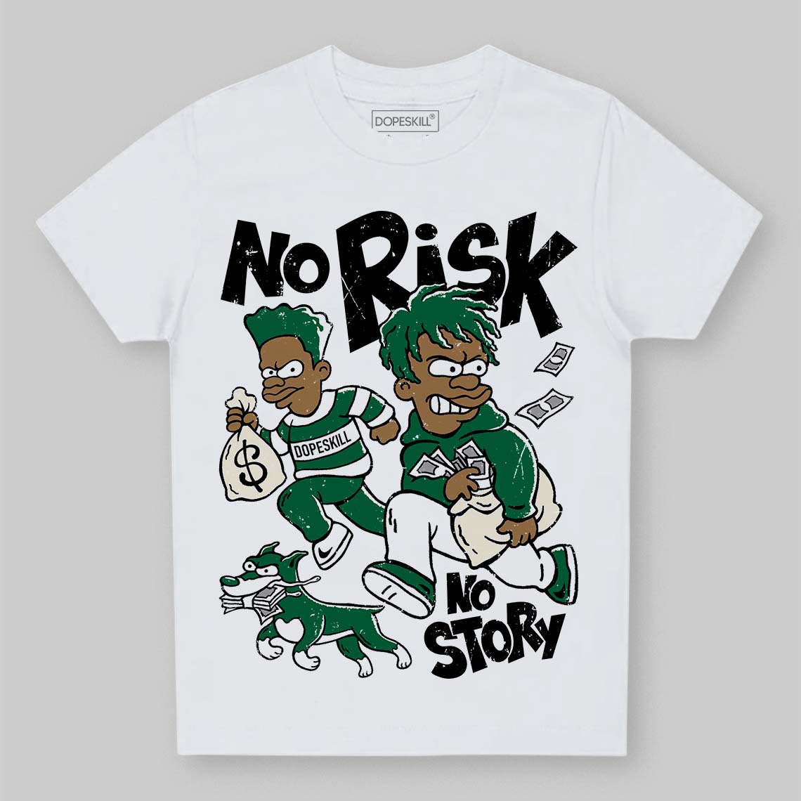 Pine Green 13s superstreetwear Toddler Kids T-shirt No Risk No Story Graphic