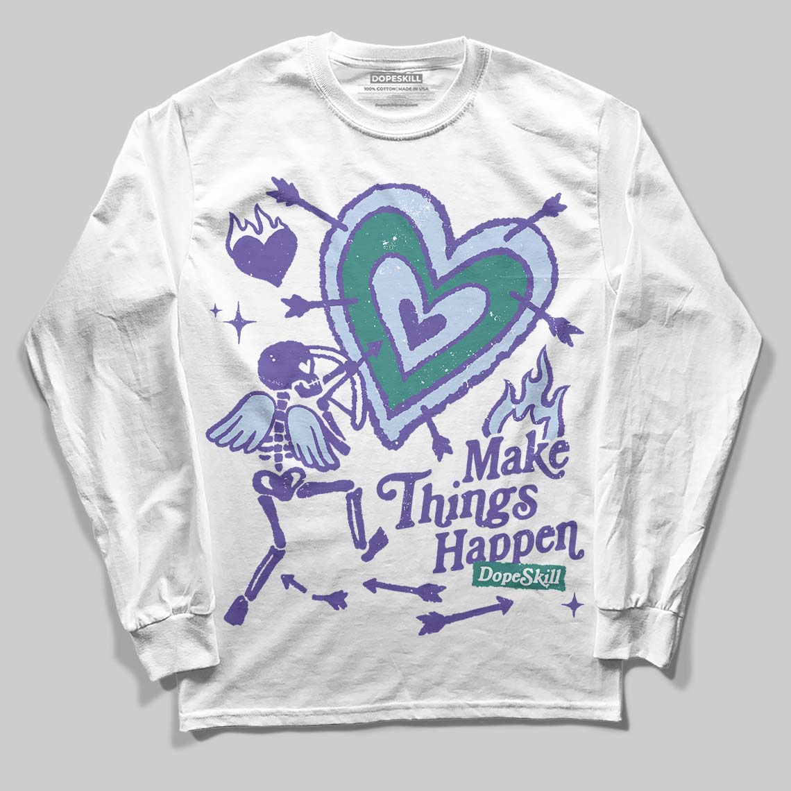 Grape 5s superstreetwear Long Sleeve T-Shirt Make Things Happen Graphic
