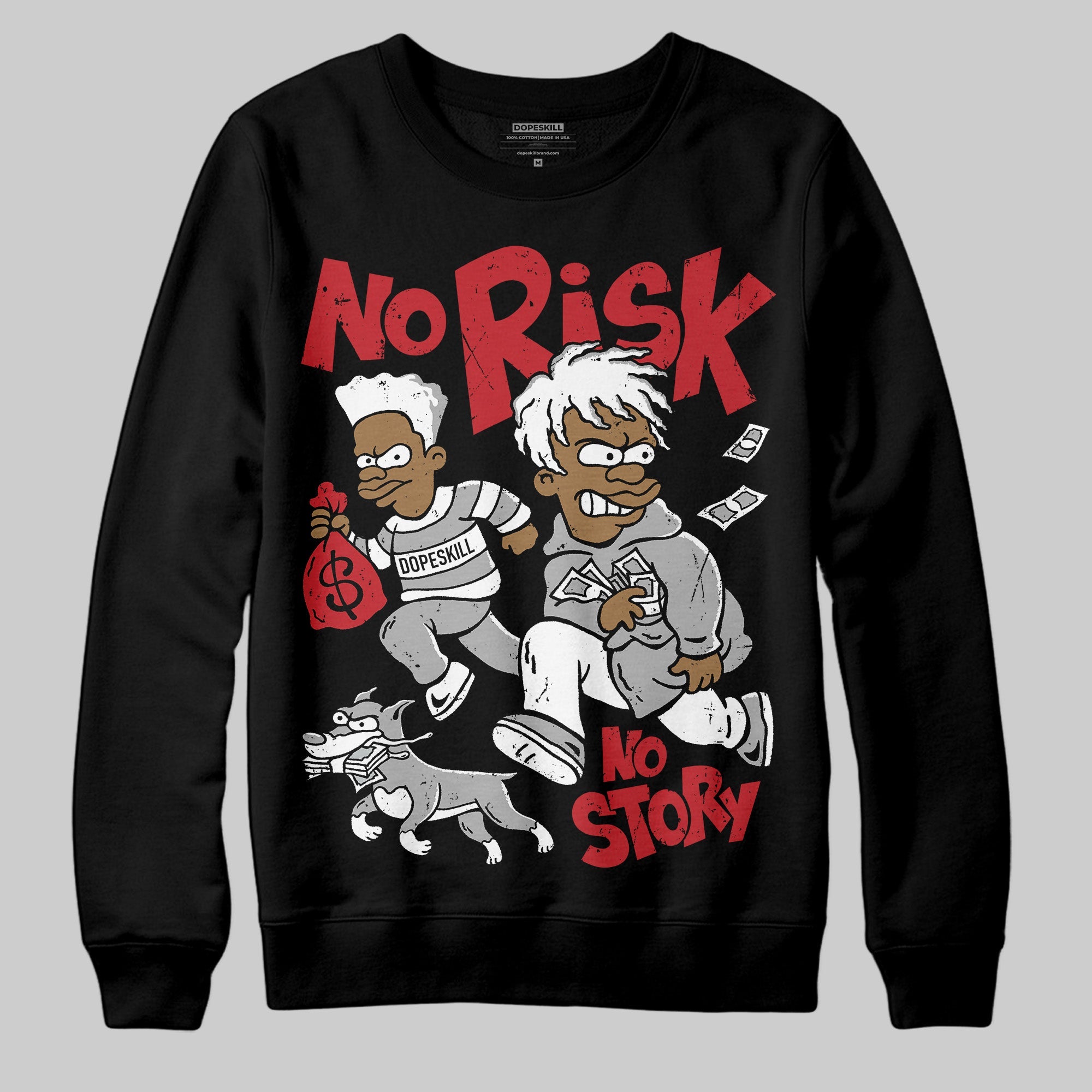 Bred Velvet 11s superstreetwear Sweatshirt No Risk No Story Graphic