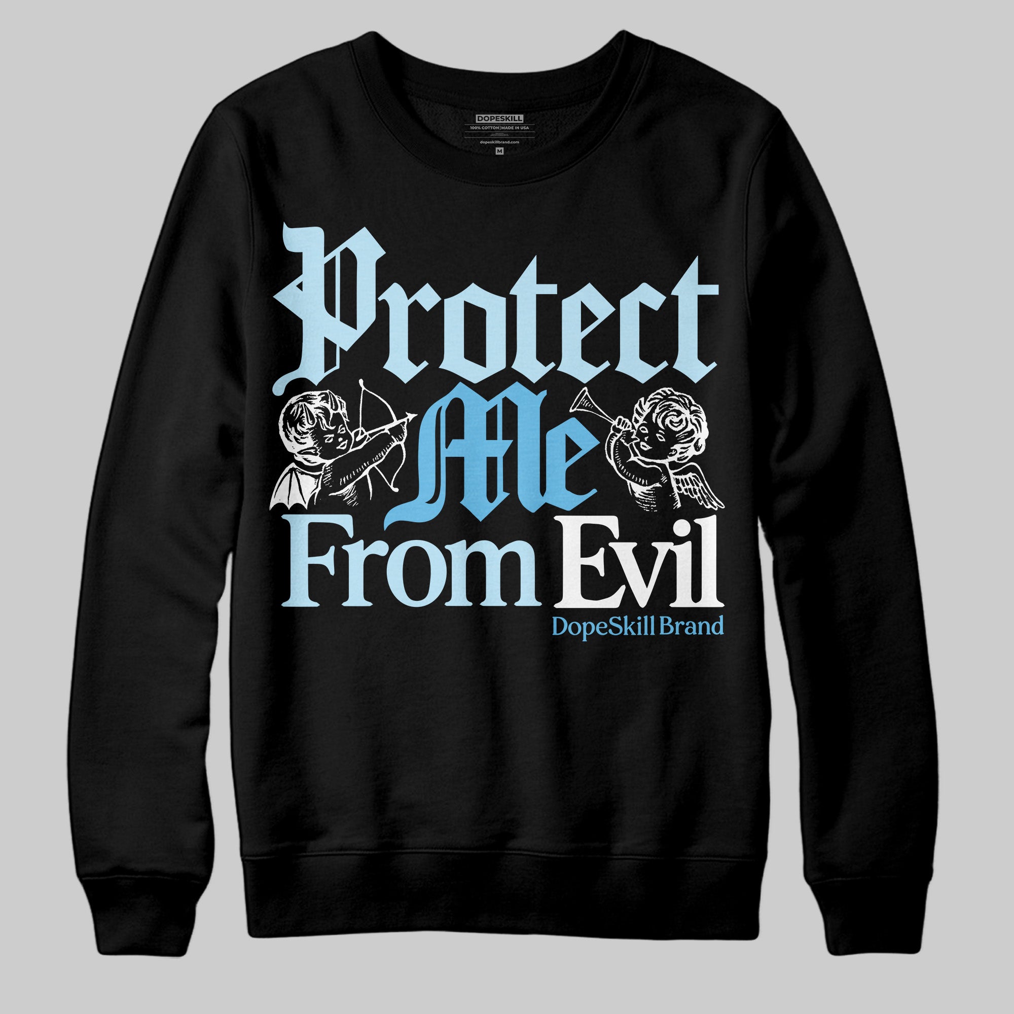 Legend Blue 11s superstreetwear Sweatshirt Protect Me From Evil Graphic