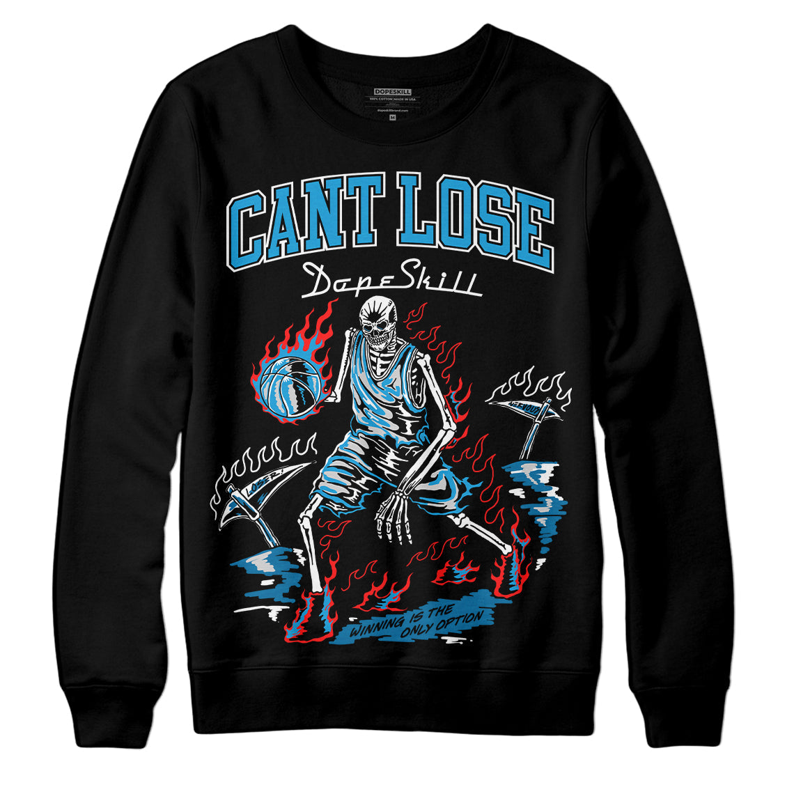 Military Blue 4s superstreetwear Sweatshirt Cant Lose Graphic