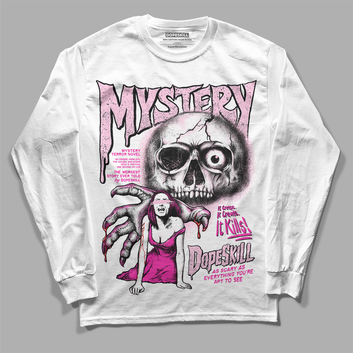Triple Pink Dunk superstreetwear Long Sleeve T-Shirt Mystery Ghostly Grasp Graphic