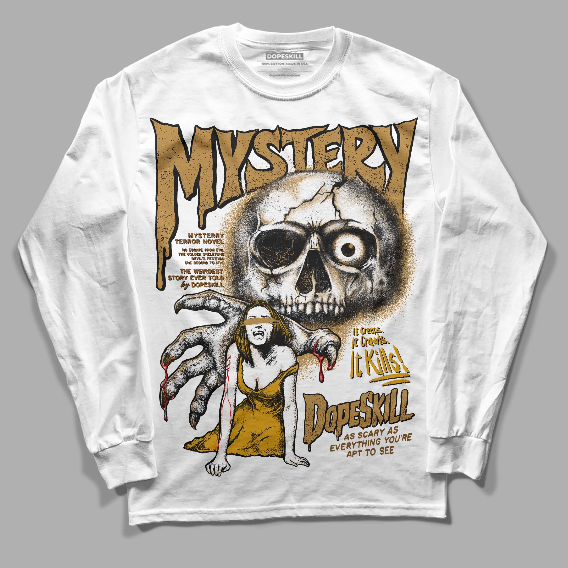 Wheat 13s superstreetwear Long Sleeve T-Shirt Mystery Ghostly Grasp Graphic