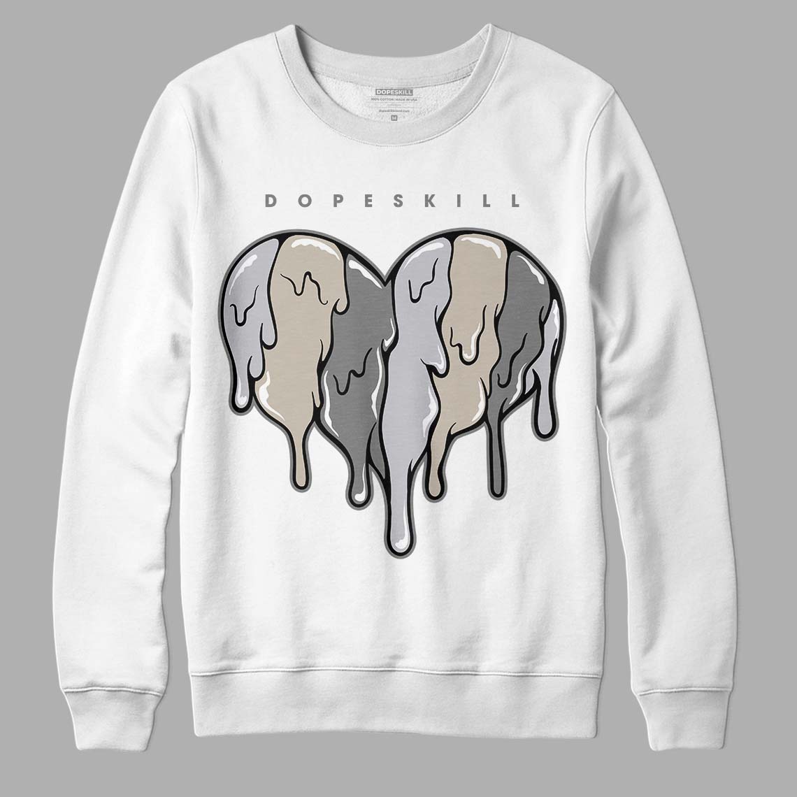 Grey Collection superstreetwear Sweatshirt Slime Drip Heart Graphic