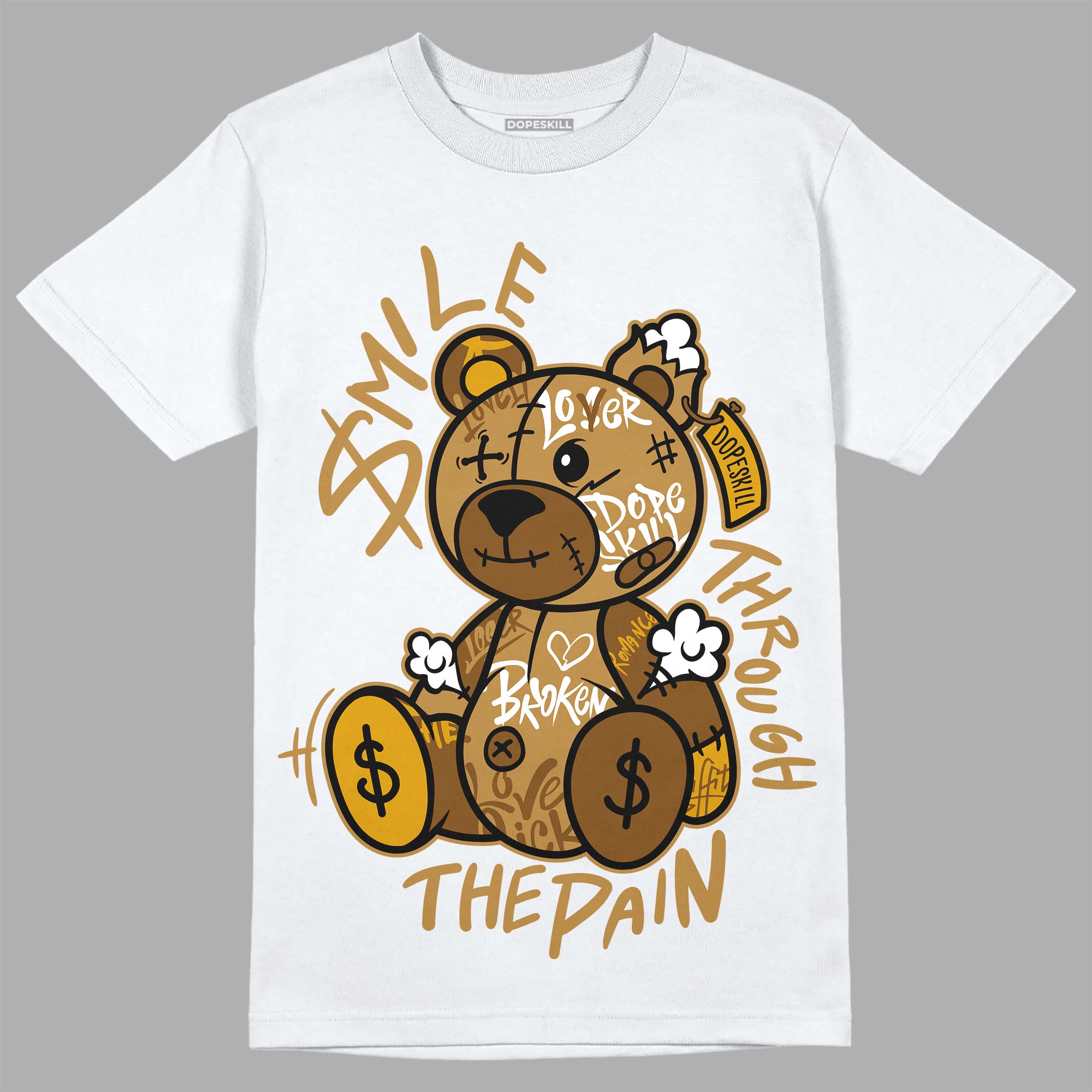 Wheat 13s superstreetwear T-Shirt Smile Through The Pain Graphic
