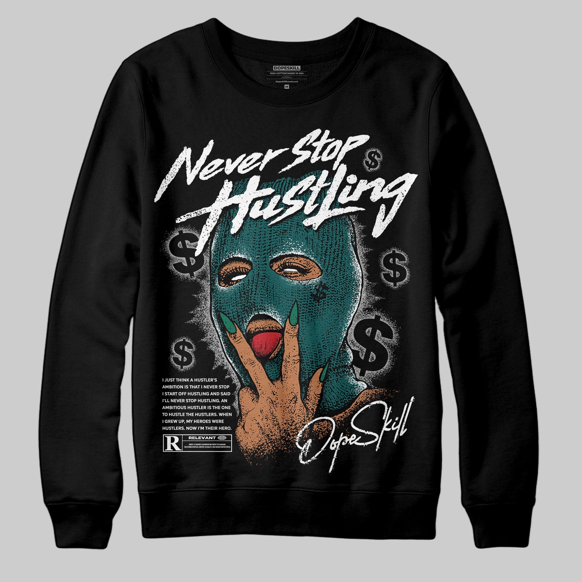 Gel 1130 White Dark Neptune superstreetwear Sweatshirt Never Stop Hustling Graphic