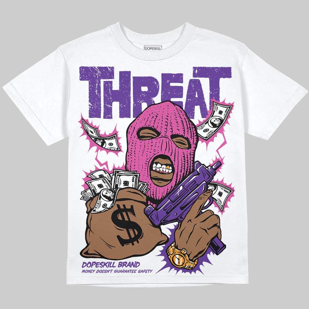 PURPLE Collection superstreetwear Oversize Print T-Shirt Under Threat Graphic