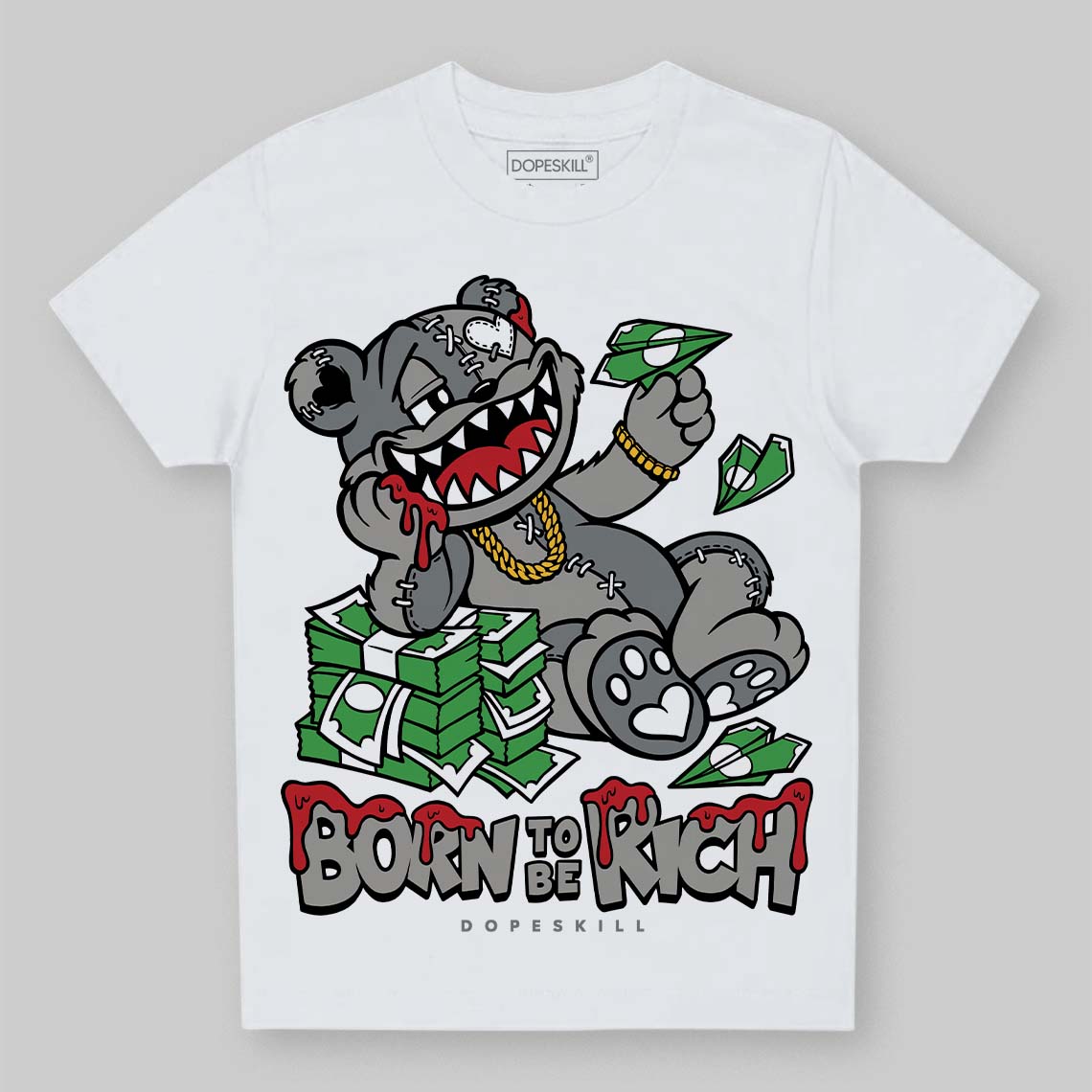 Cool Grey 9s superstreetwear Toddler Kids T-shirt Born To Be Rich Graphic