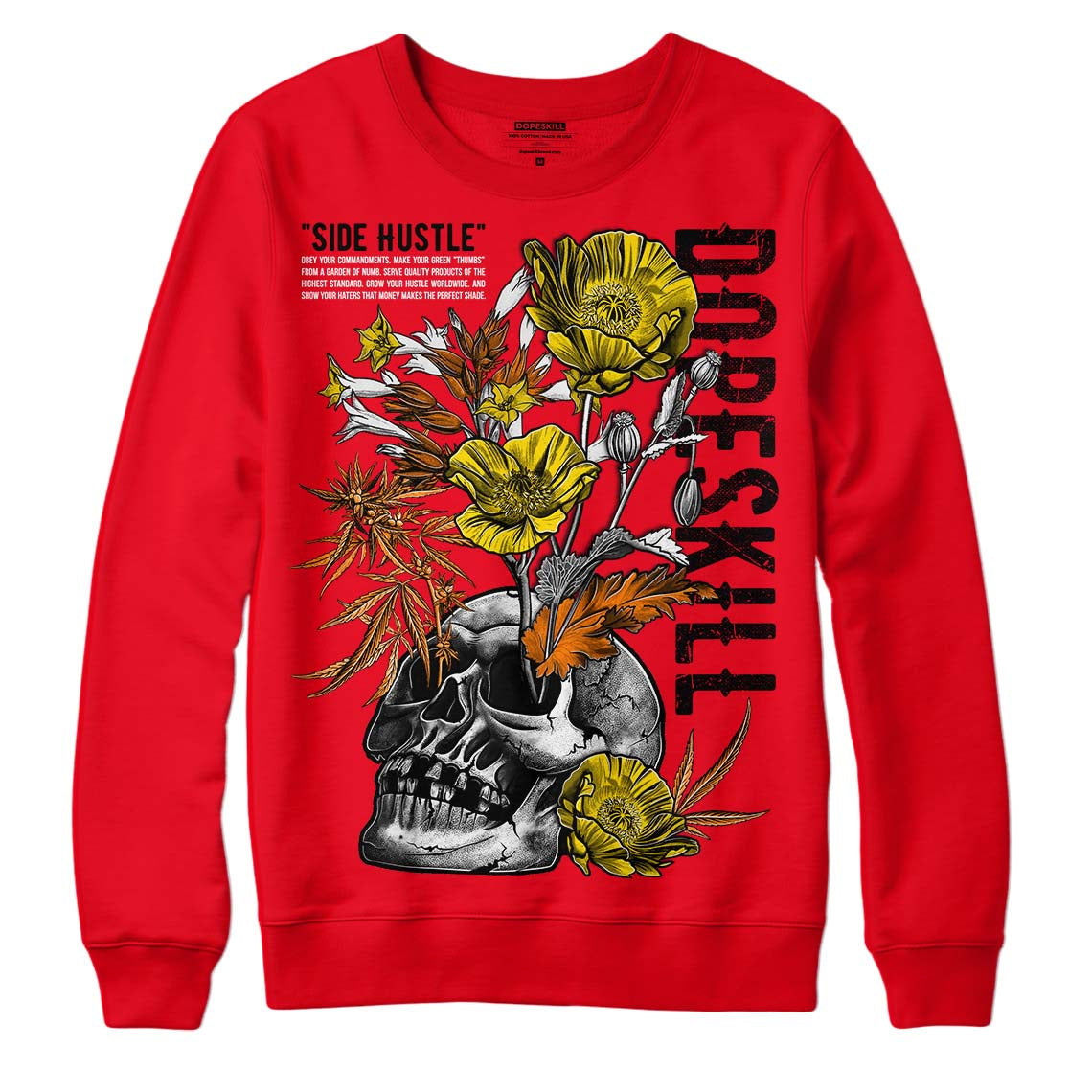 Red Thunder 4s superstreetwear Red Sweatshirt Side Hustle Graphic