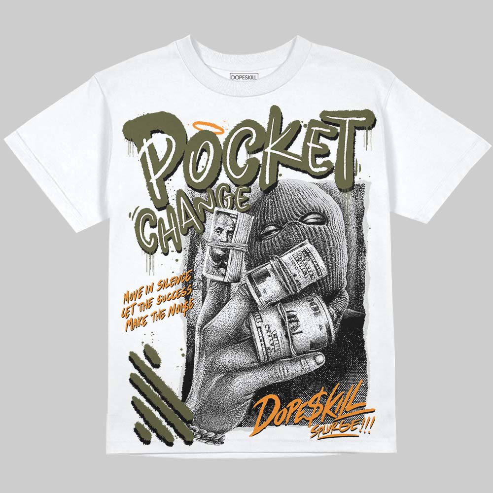 Olive 5s superstreetwear Oversize Print T-Shirt Pocket Change Graphic