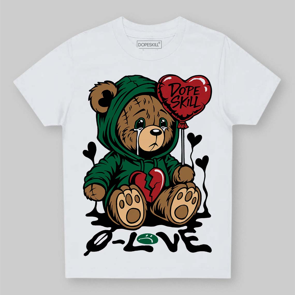Pine Green 13s superstreetwear Toddler Kids T-shirt Broken Bear Graphic