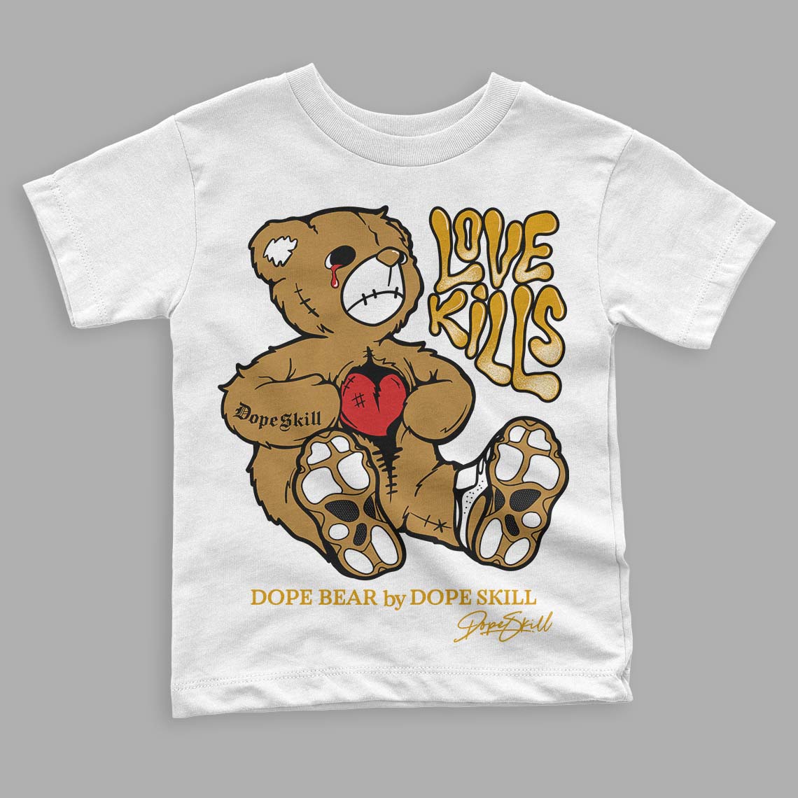 Wheat 13s superstreetwear Toddler Kids T-shirt Love Kills Graphic
