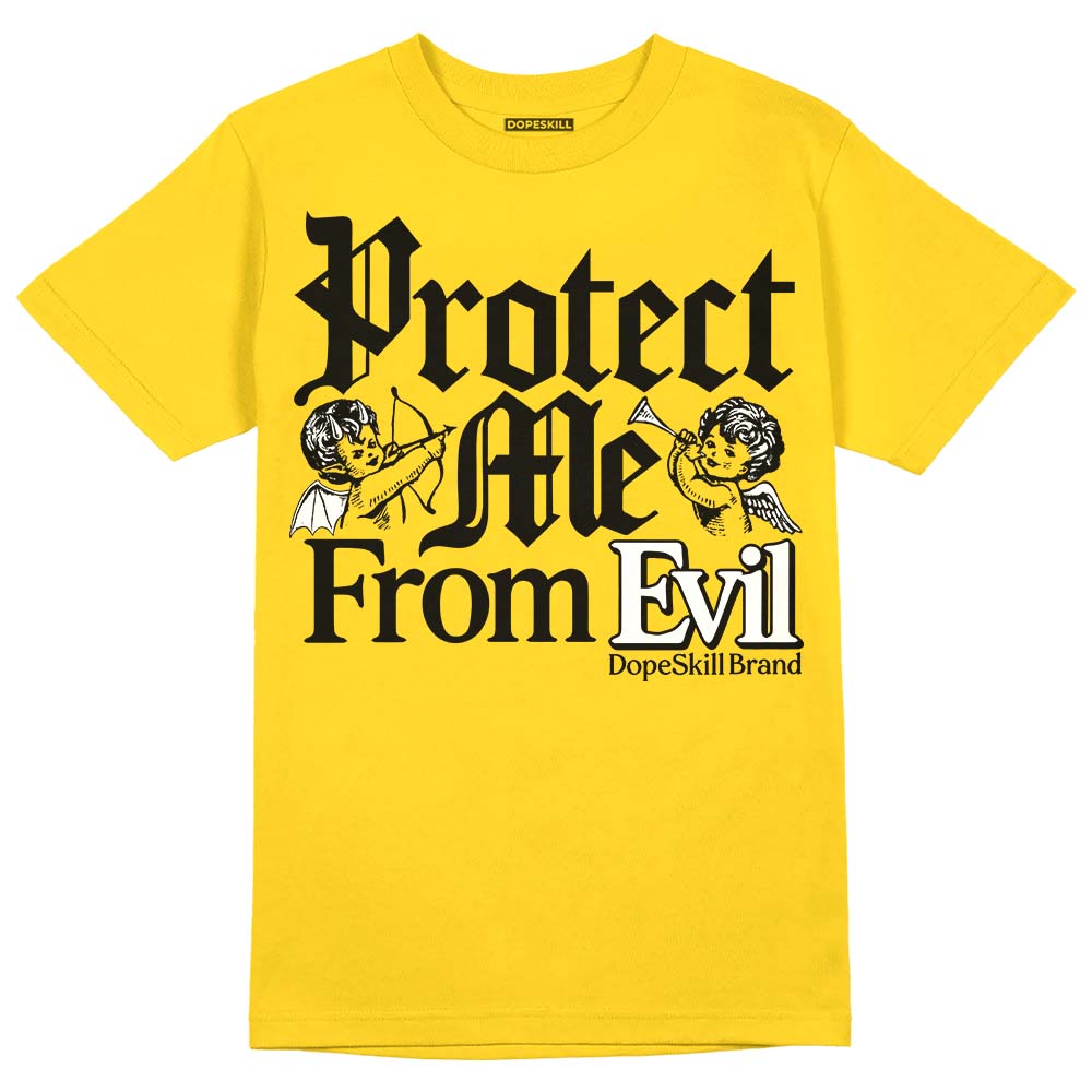 Yellow Ochre 6s superstreetwear Yellow T-shirt Protect Me From Evil Graphic