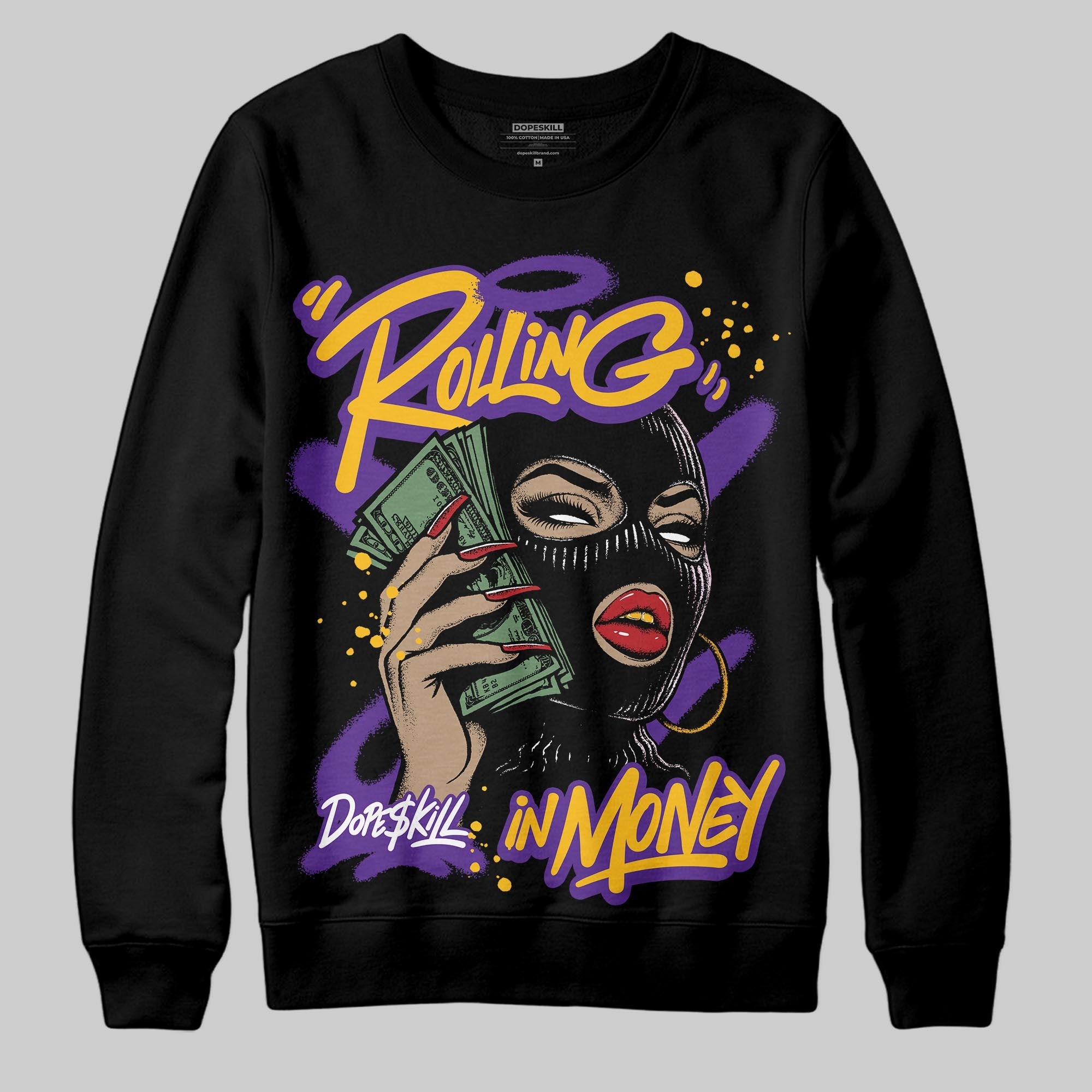 PURPLE Collection superstreetwear Sweatshirt Rolling in Money Graphic